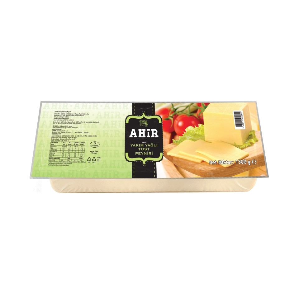 Ahir Yarım Yağlı Tost Peyniri 1.5 Kg
