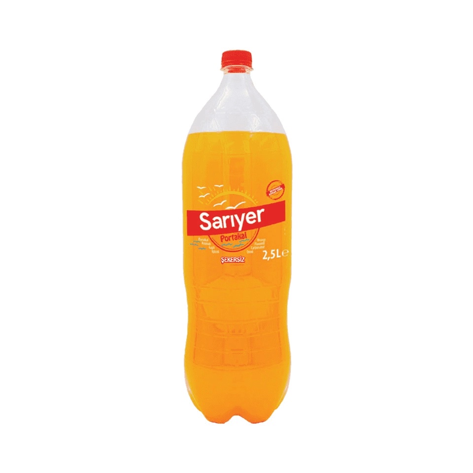 Sarıyer Portakallı Şekersiz Gazlı İçecek 2.5 Lt