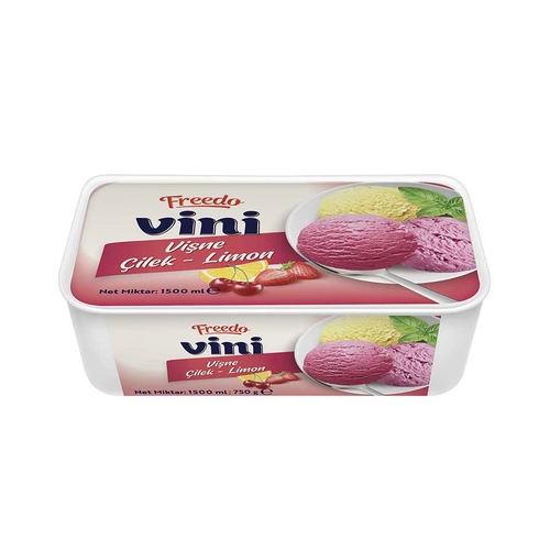 Freedo Dondurulmuş Vini Vişne Çilek Limon 1.5 Lt