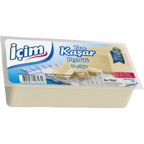 İçim Tam Yağlı Taze Kaşar Peyniri 700 Gr