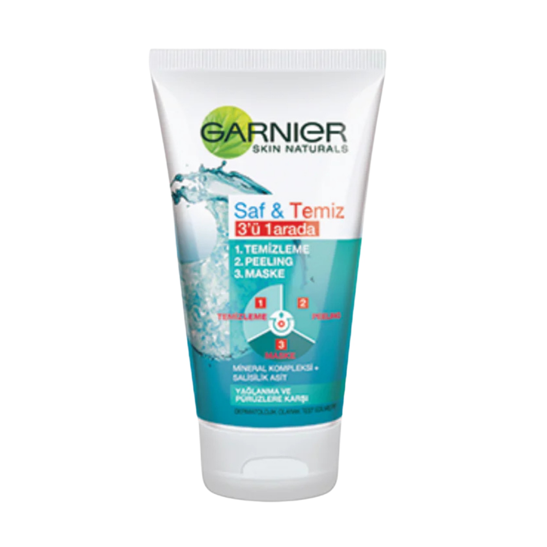 Garnier Saf & Temiz 3'ü 1 Arada Temizleyici Peeling Maske 150 Ml