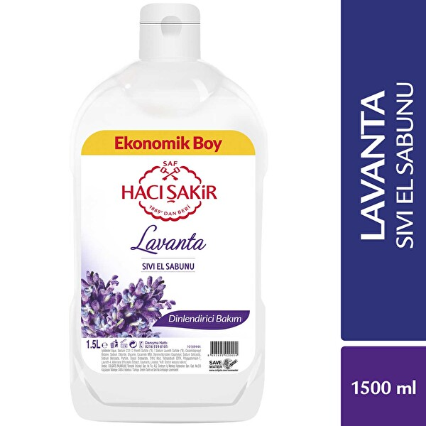 Hacı Şakir Sıvı Sabun Lavanta 1.5 Lt