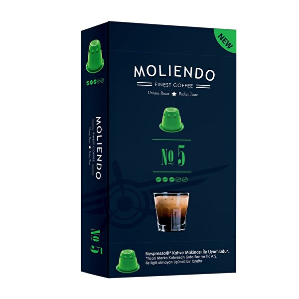 Moliendo No:5 Nespresso Uyumlu Kapsül Kahve 10 Adet