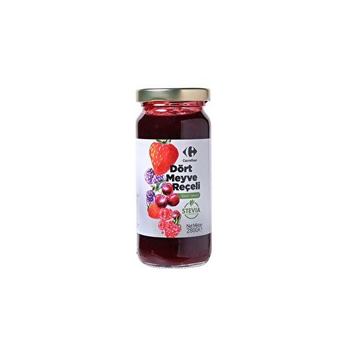 Carrefour Şeker İlavesiz 4 Meyve Reçeli 280 Gr