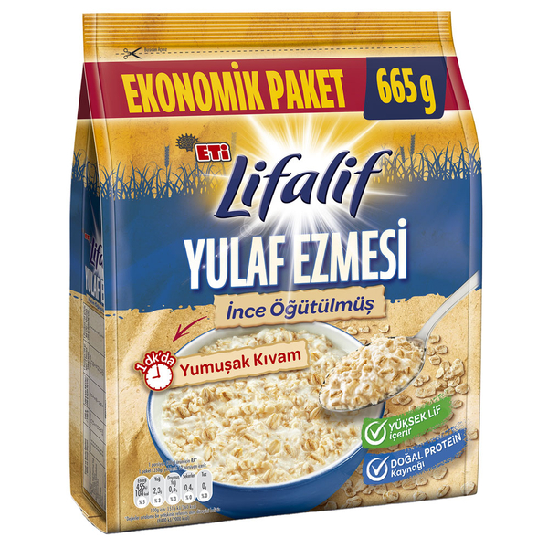 Eti Lifalif İnce Öğütülmüş Yulaf Ezmesi 665 Gr