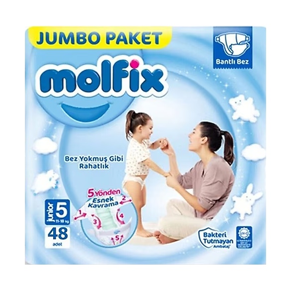 Molfix 3D Junior Bebek Bezi 48'li 48 Adet