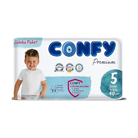 Confy Premium Bebek Bezi Junior 5 No 40 Adet