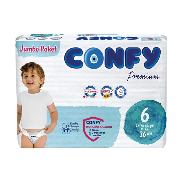 Confy Premium Bebek Bezi No 6 Xl 36 Adet