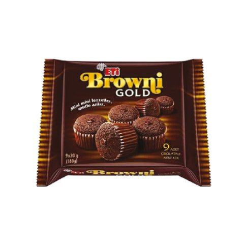 Eti Browni Gold Çikolatalı Kek 9'lu 180 Gr