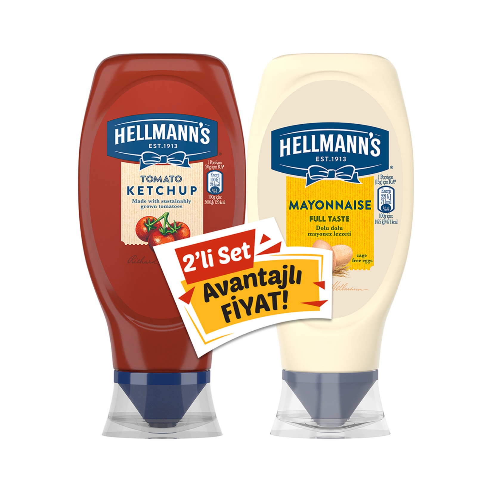 Hellmann's Ketçap 845 Gr + Mayonez 845 Gr İkili Set 845 Gr