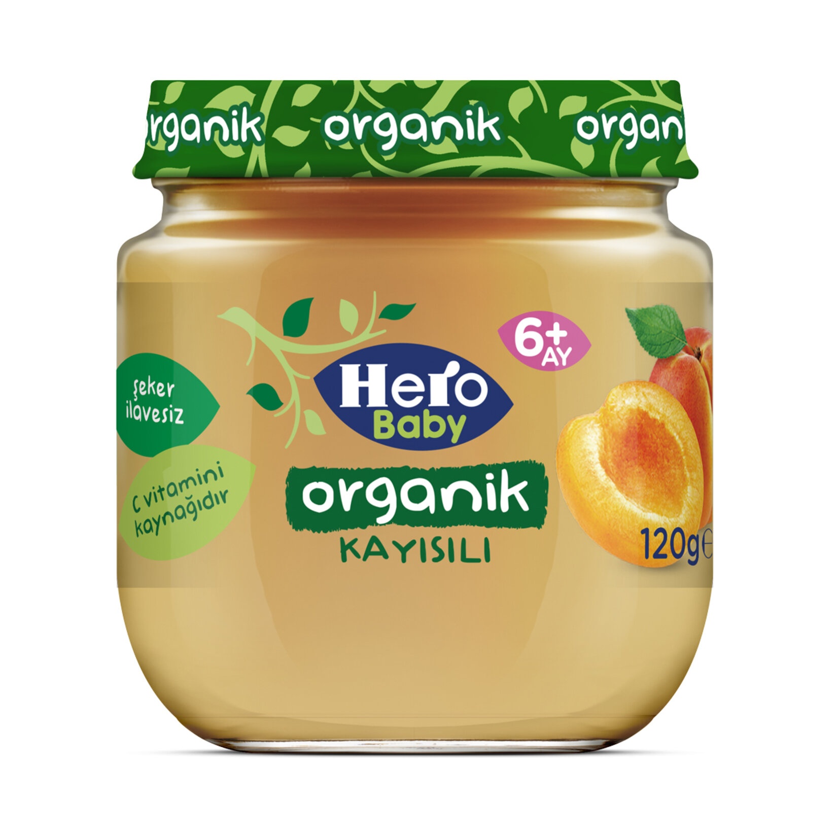 Hero Baby Organik Kayısılı Kavanoz Mama 120 Gr