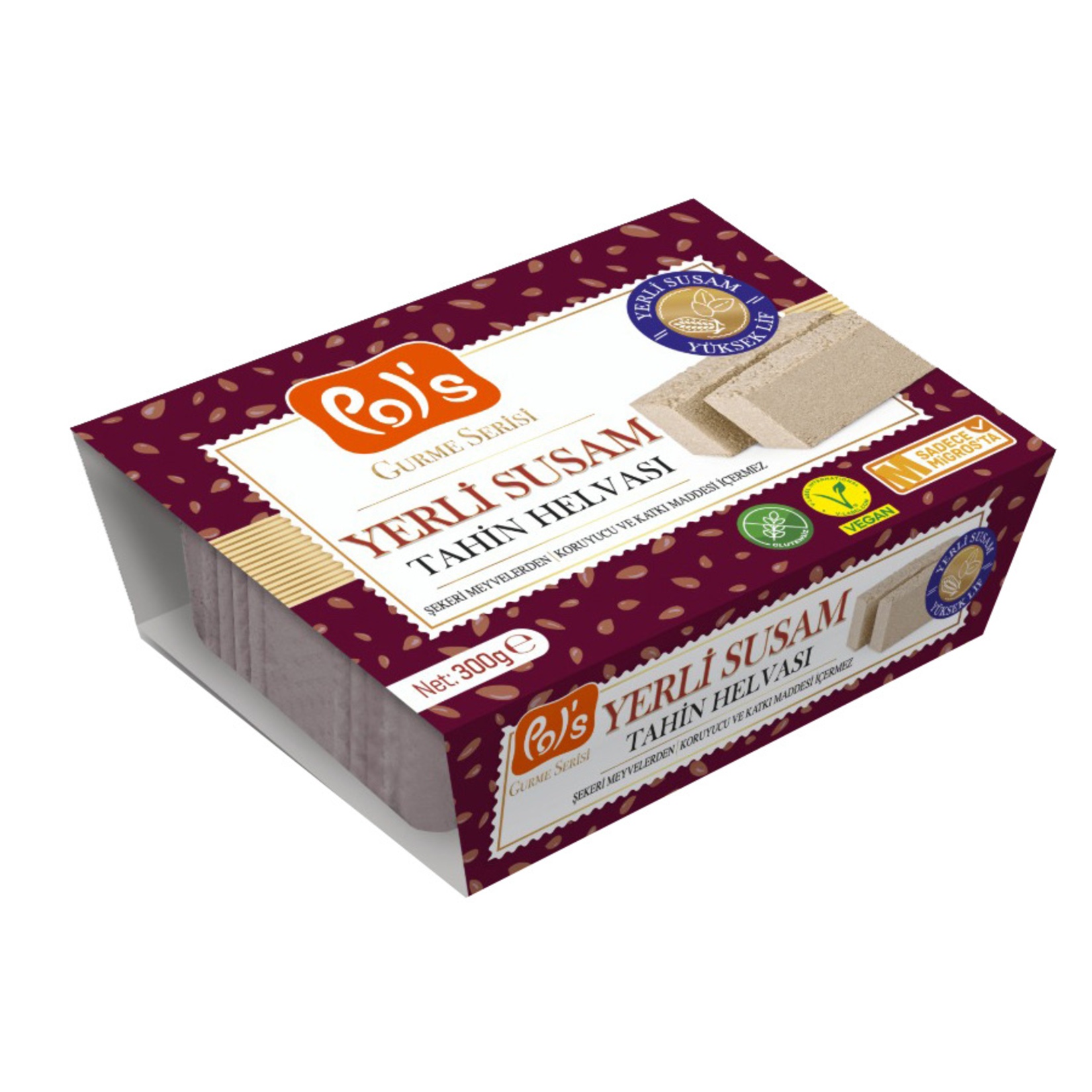 Pol's Gurme Serisi Yerli Susam Tahin Helvası 300 Gr