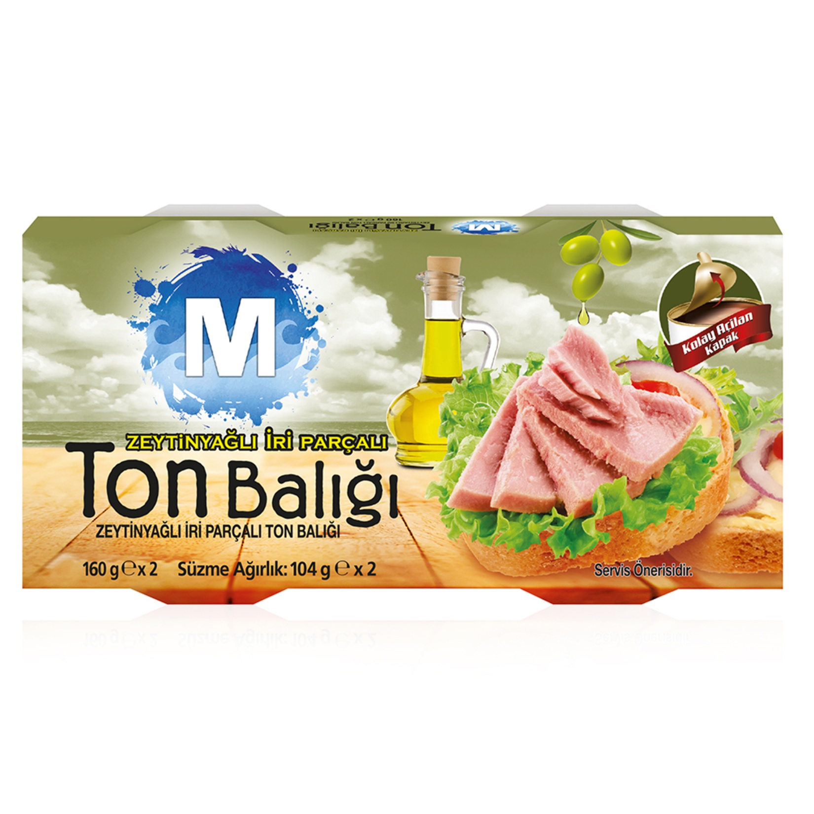 Migros Zeytinyağlı İri Parçalı Ton Balığı 2x160 Gr