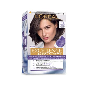 L'Oréal Paris Excellence Cool Creme Saç Boyası 5.11 Ekstra Küllü Açık Kahve 192 Ml