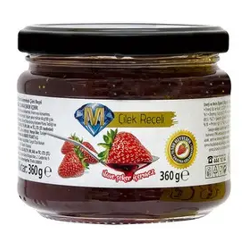 Migros Şeker İlavesiz Çilek Reçeli 360 Gr
