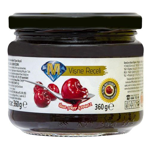 Migros Şeker İlavesiz Vişne Reçeli 360 Gr