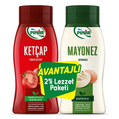 Pınar Ketçap Ve Mayonez %50 Daha Az Yağlı İkili Set 770 Gr