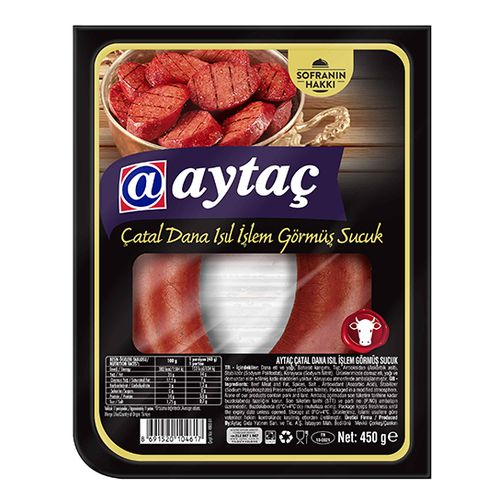 Aytaç Dana Çatal Sucuk Isıl İşlem 450 Gr
