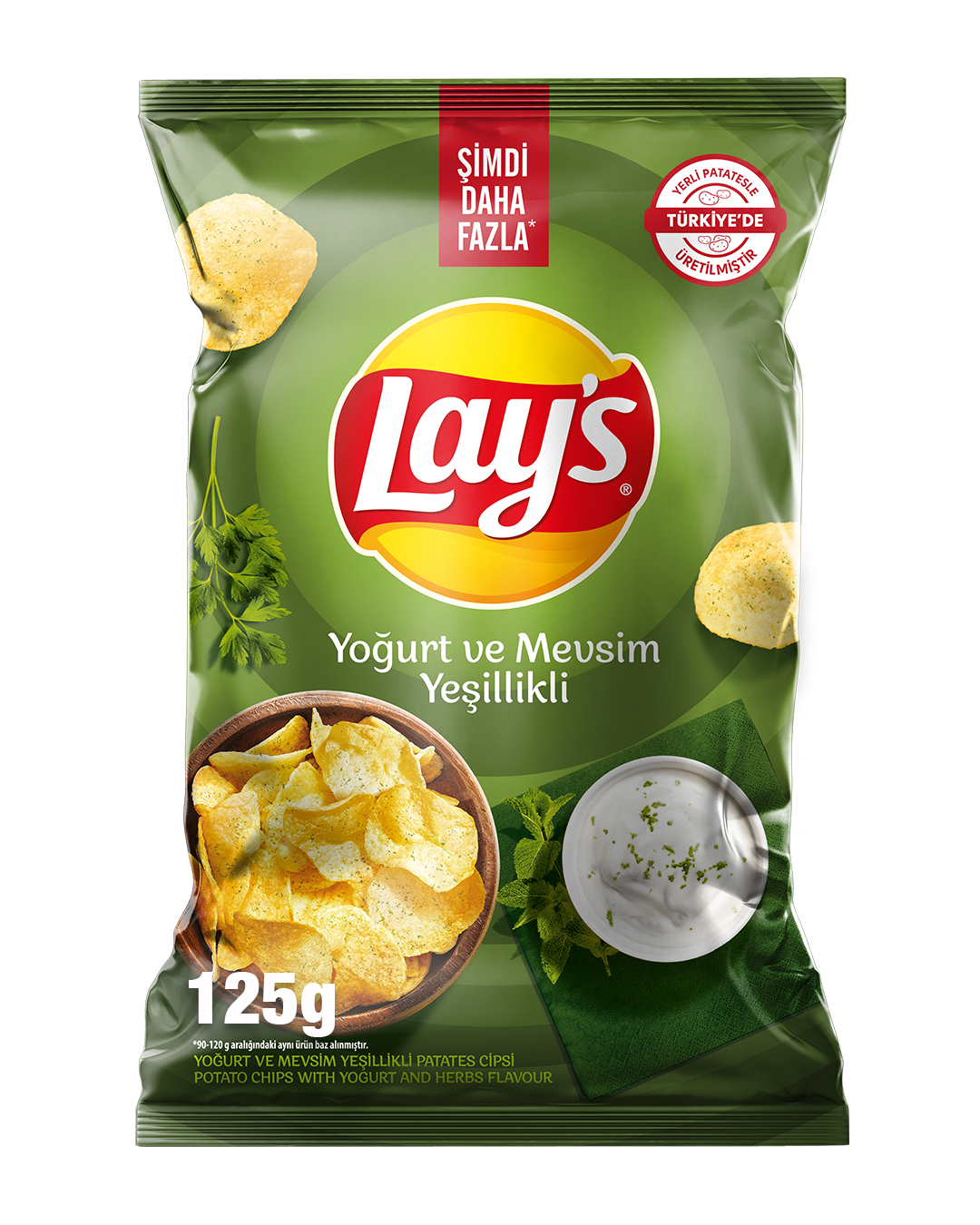 Lay's Yoğurt Ve Mevsim Yeşillikleri Cips 125 Gr