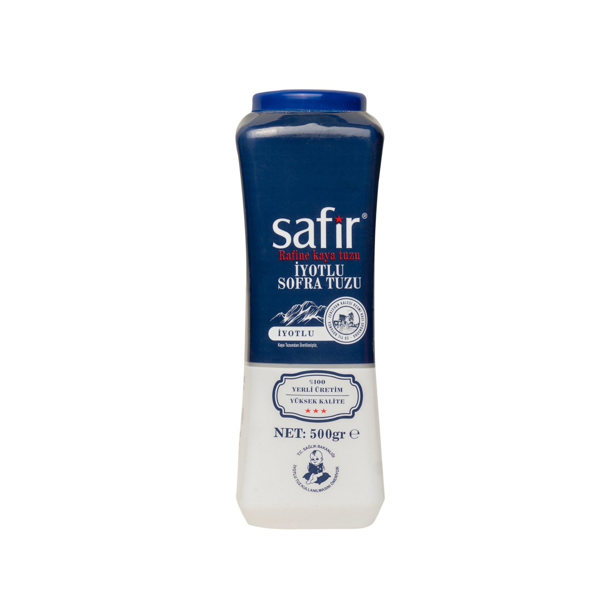 Safir İyotlu Kaya Tuzu Tuzluk 500 Gr