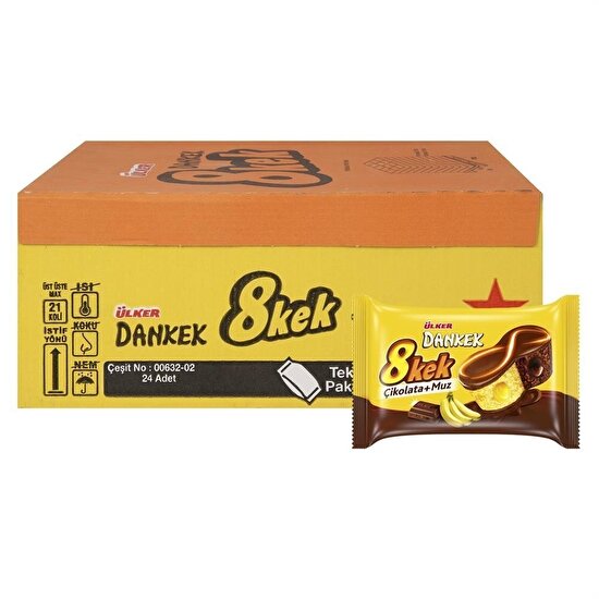 Ülker Dankek 8Kek Çikolata Muz 55 g 24'lü