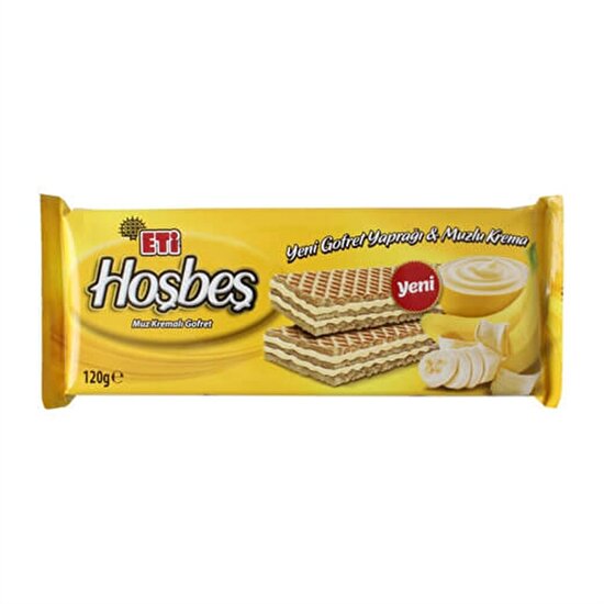 Eti Hoşbeş Muzlu Kremalı Gofret 120 g 20'li