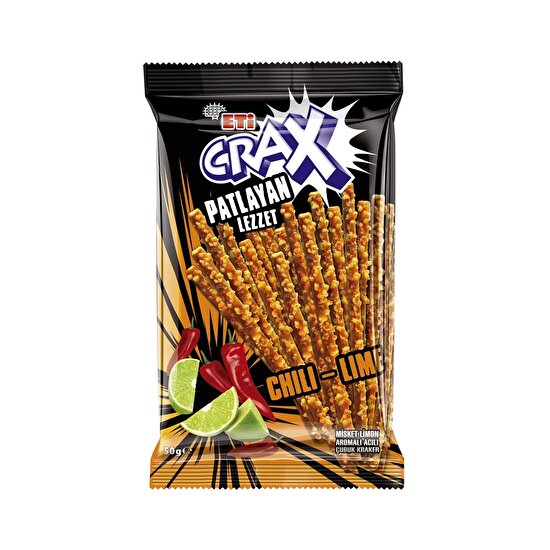 Eti Crax Acılı ve Misket Limonlu Çubuk Kraker 50 g 20'li