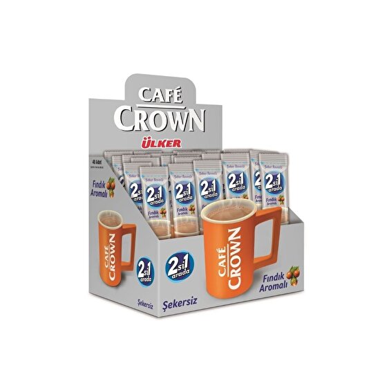 Ülker Cafe Crown 2'si1 Arada Şekersiz Fındıklı 24x11 g