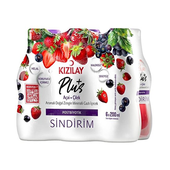 Kızılay Açai & Çilek Plus 200 ml 6'lı
