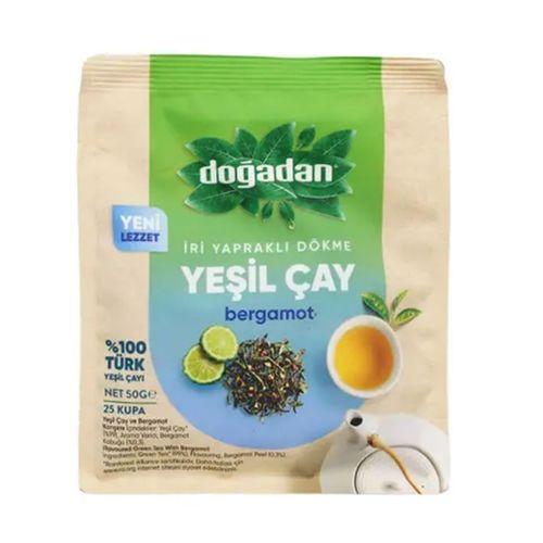 Doğadan İri Yapraklı Dökme Yeşil Çay Bergamot 50 Gr