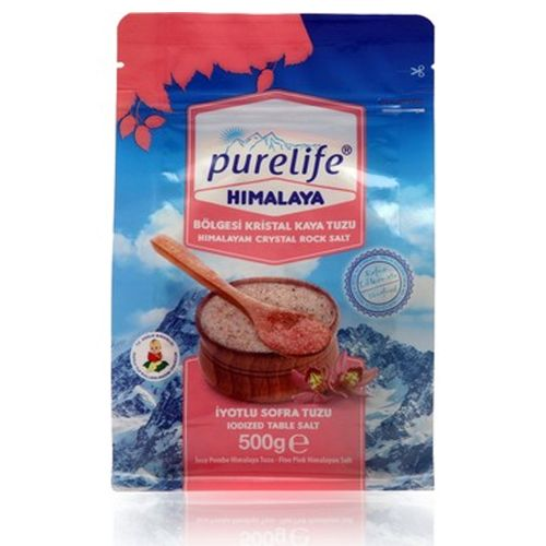 Purelife Himalaya Tuzu Pembe İyotlu İnce 500 Gr
